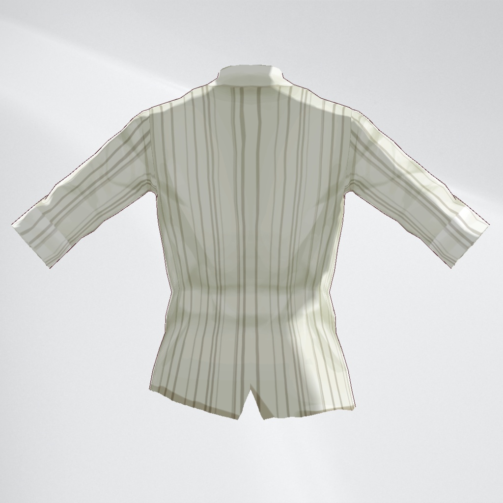 【VRoid正式版】アシンメトリ縞シャツ/AsymmetryStripeShirt【カラバリ有】