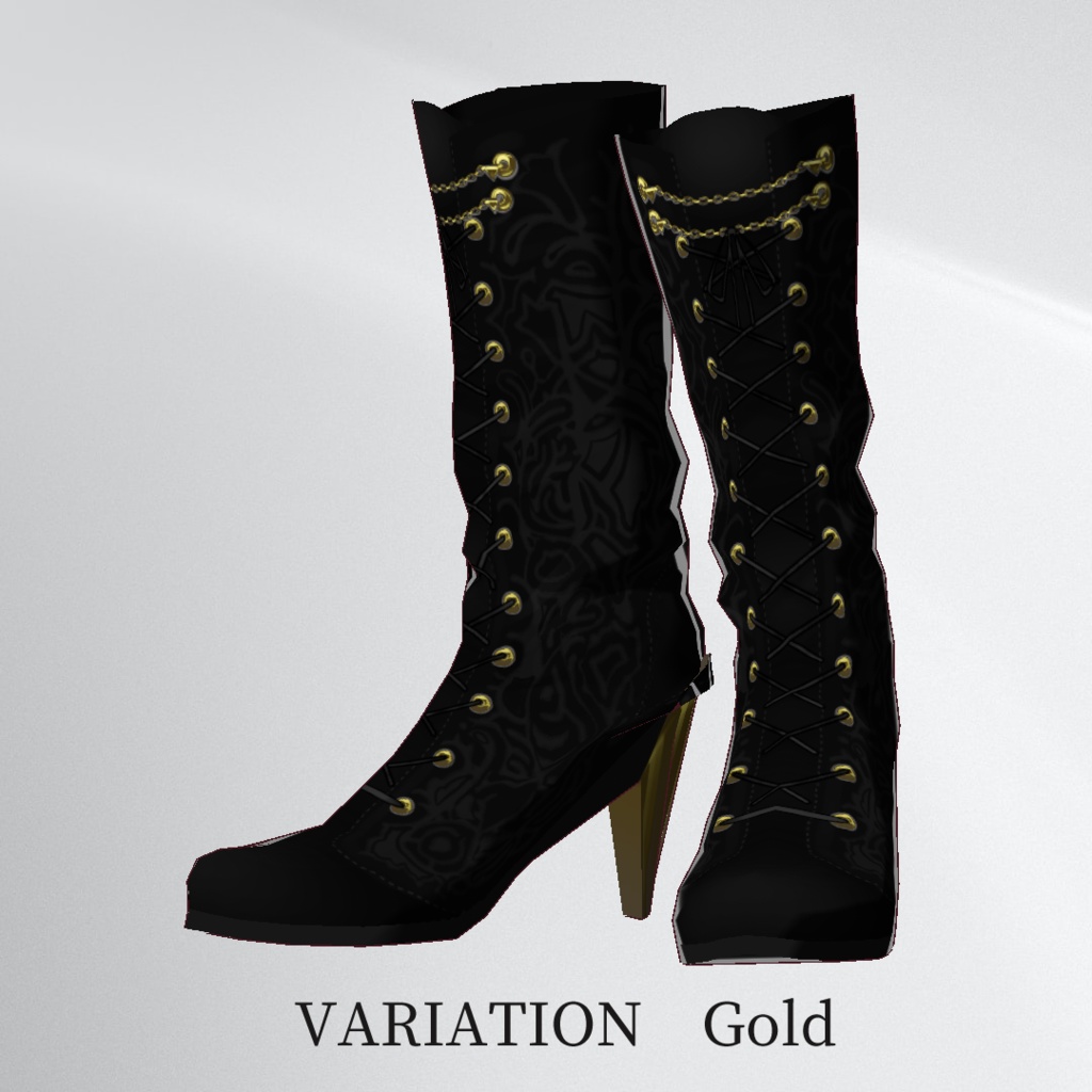 【VRoid1.8.0~】アラベスクブーツ【カラバリ有り】