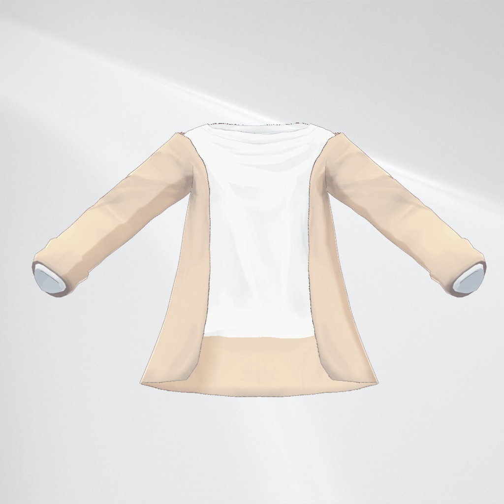 【VRoid1.19.0】ゆるんとシャツニット【トップス】