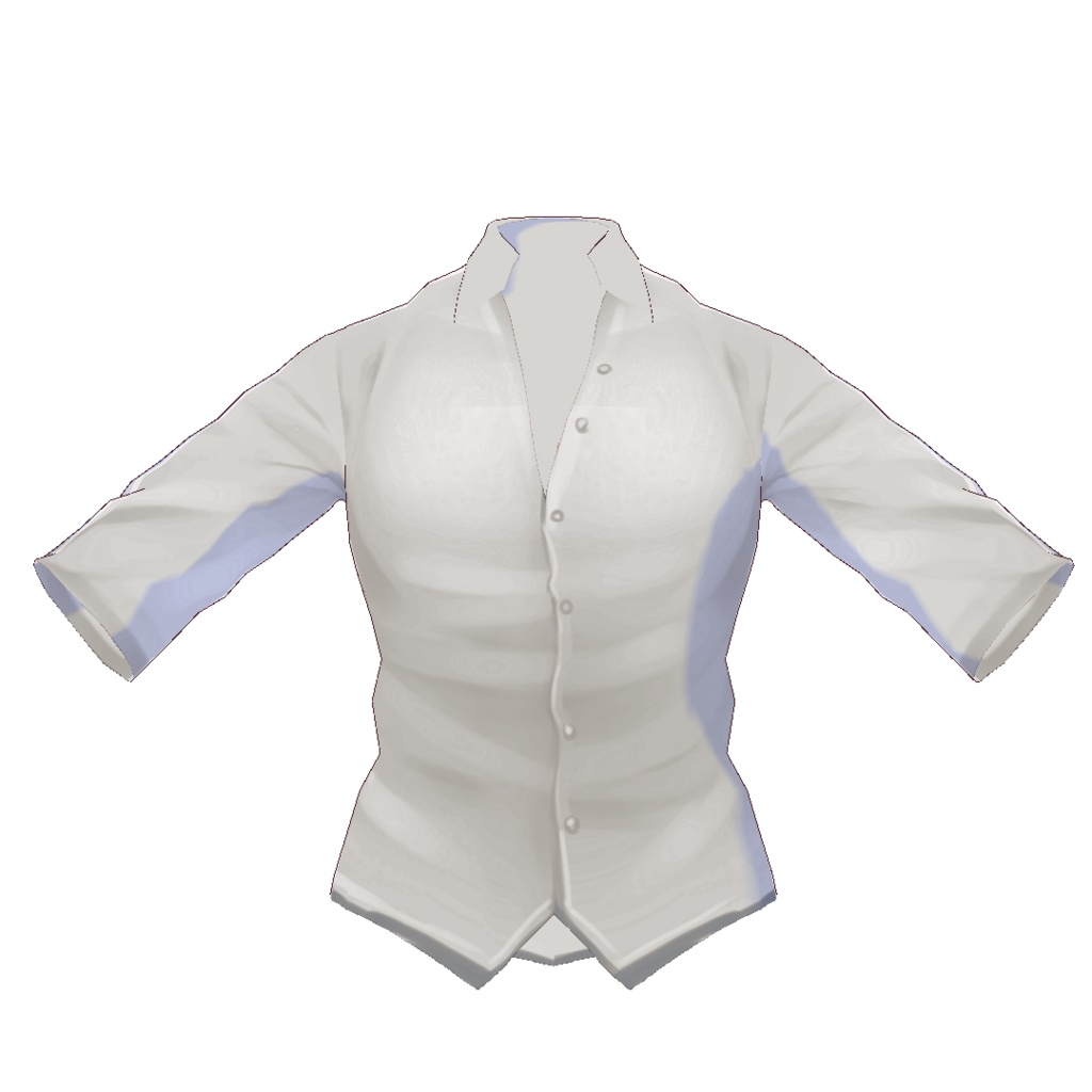 【VRoid1.21.0】胸開きシャツ【カラバリ有】