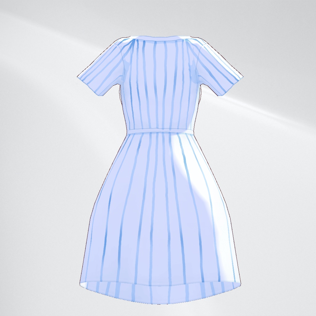 【VRoid】サマーストライプワンピースセット【1.28.2】