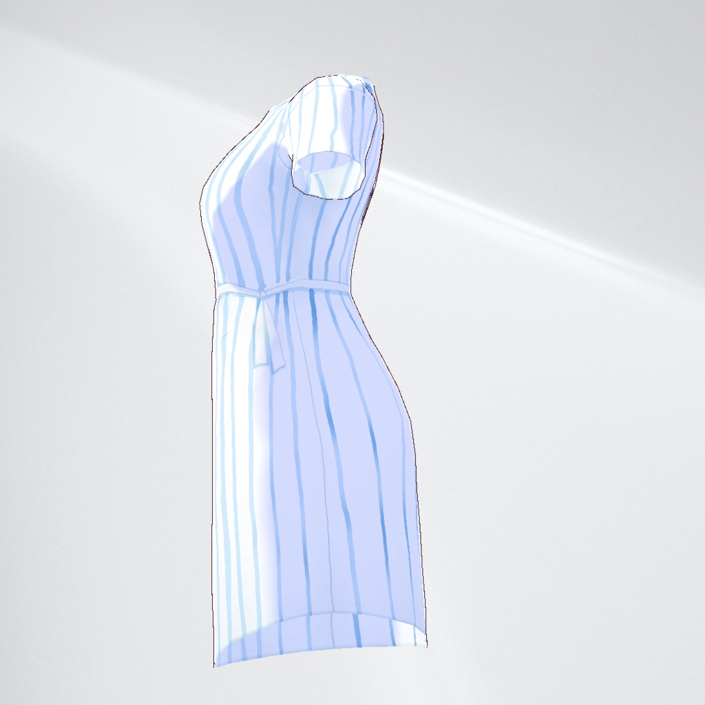 【VRoid】サマーストライプワンピースセット【1.28.2】