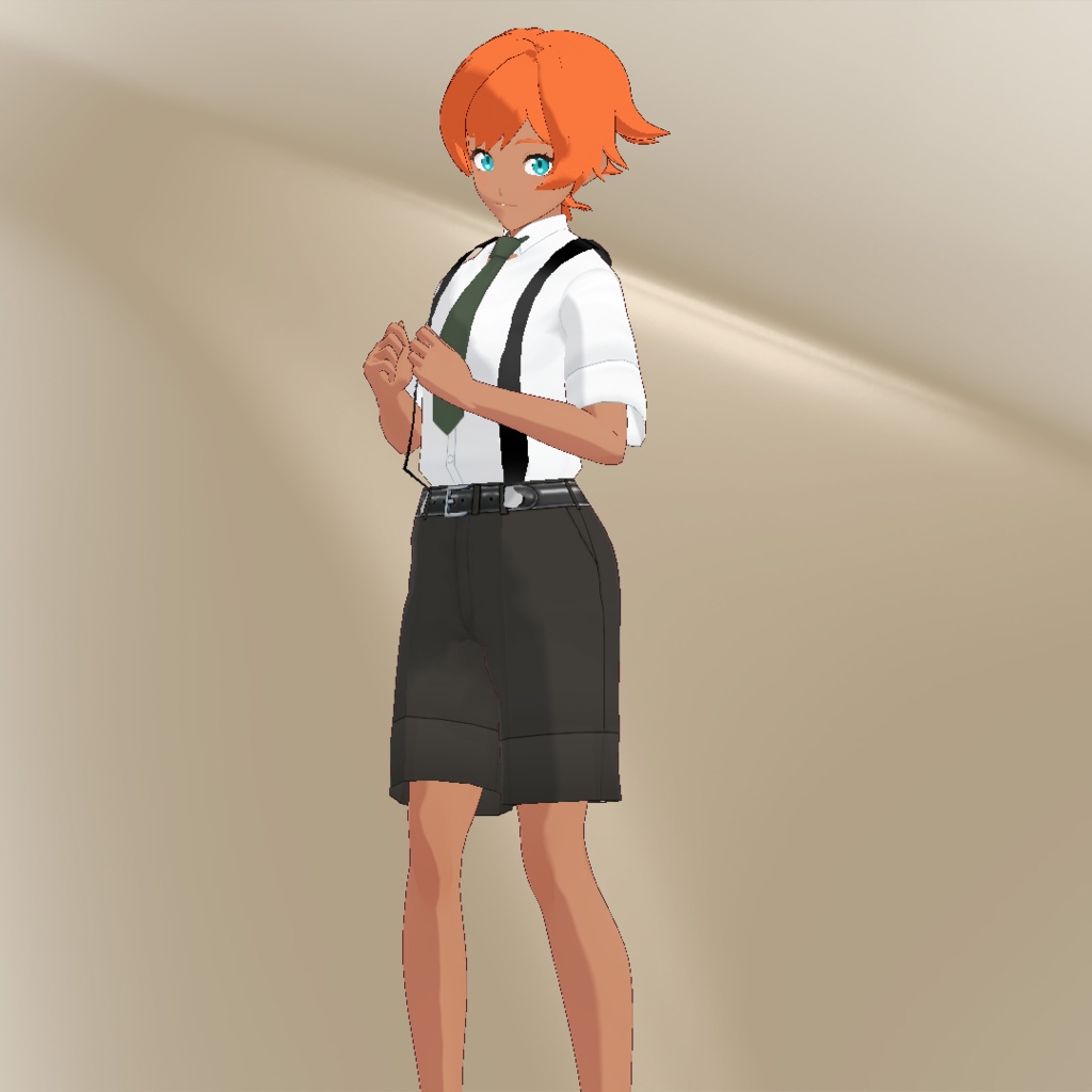 【VRoid2.1.0】半袖Y字サスペンダー【男女兼用】