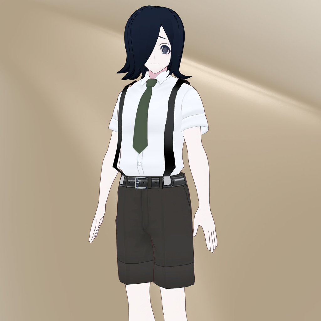 【VRoid2.1.0】半袖Y字サスペンダー【男女兼用】