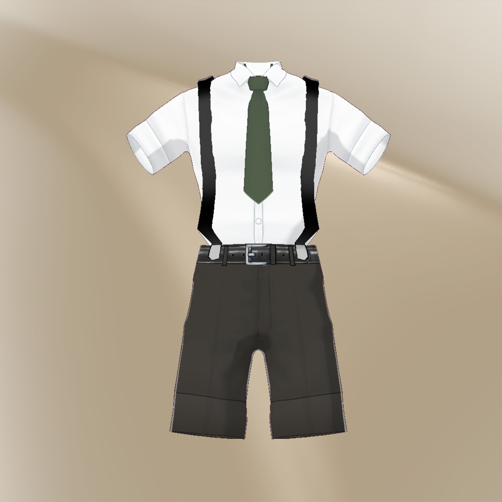 【VRoid2.1.0】半袖Y字サスペンダー【男女兼用】