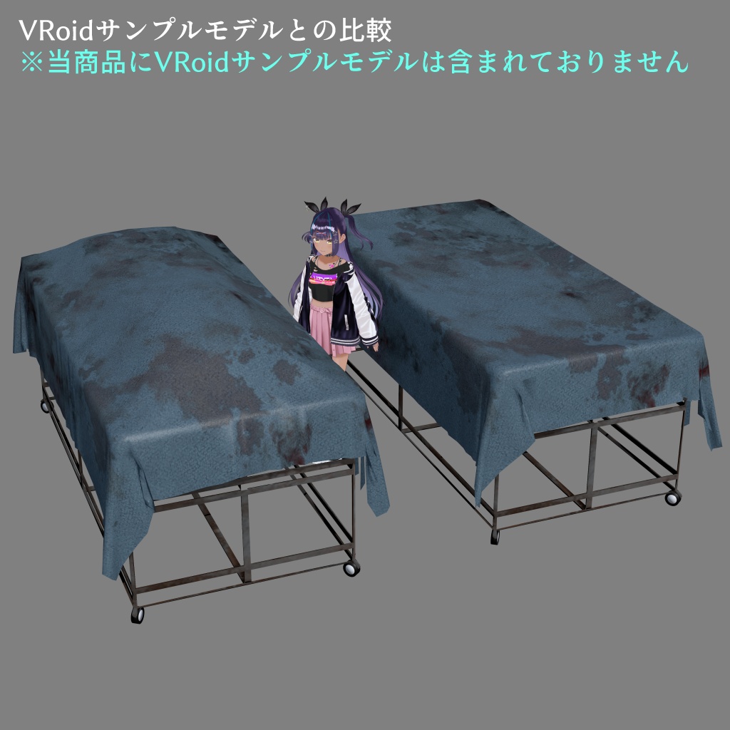 ホラーな遺体搬送用担架3Dモデル Tdot0 Horror Stretcher