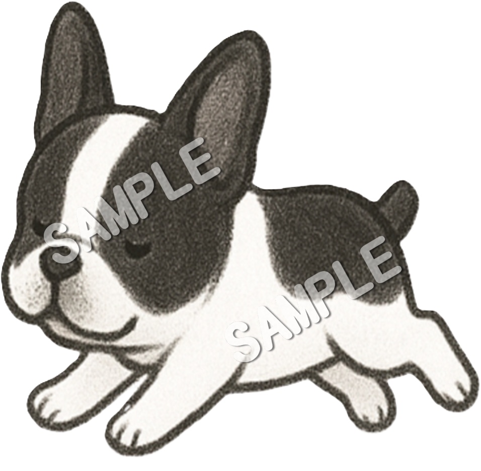 可愛いフレンチブルドッグのクリップアート9点