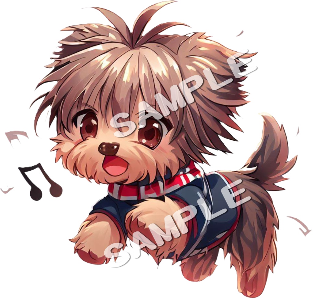 アニメ調ヨークシャーテリアのClipArt 12点