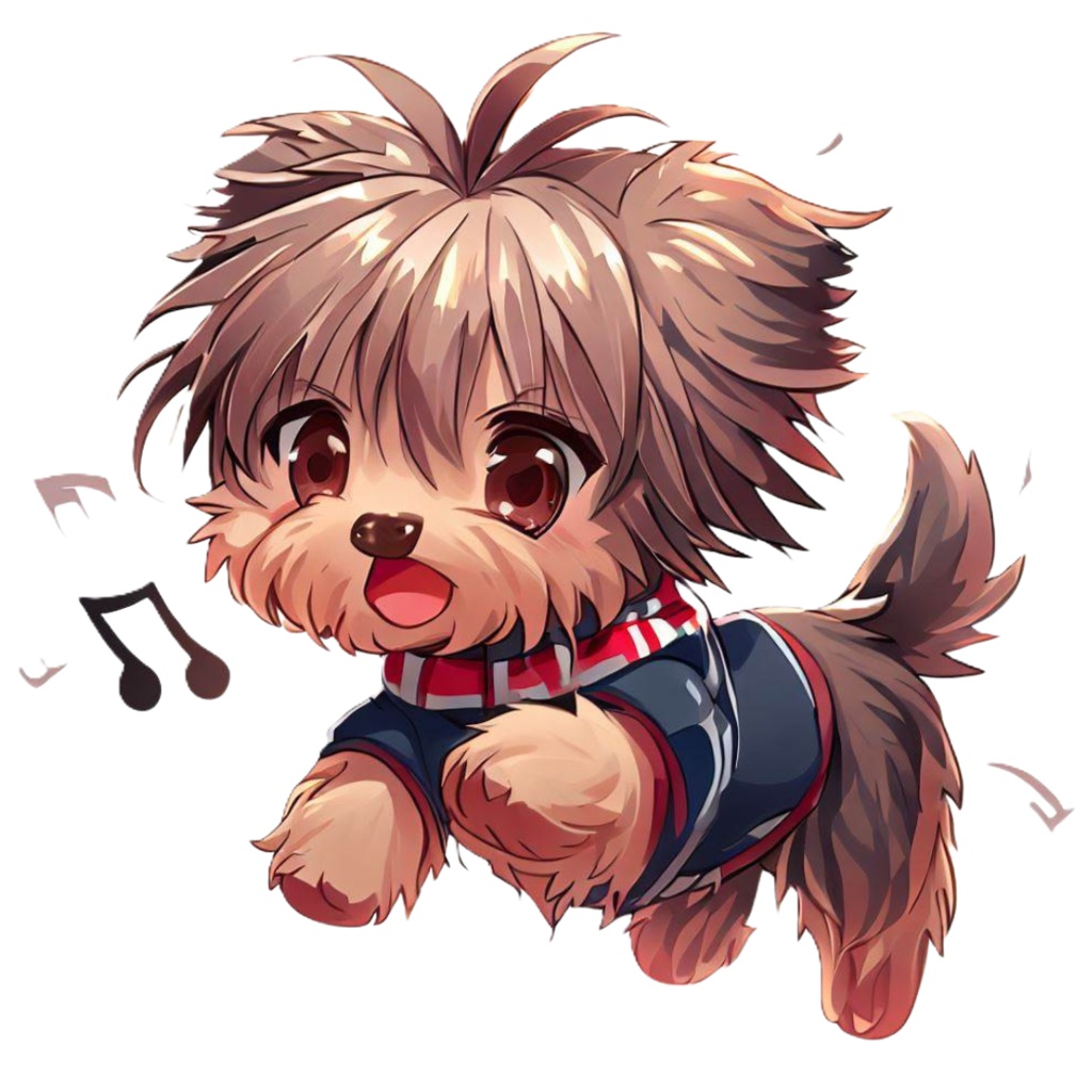 アニメ調ヨークシャーテリアのClipArt 12点