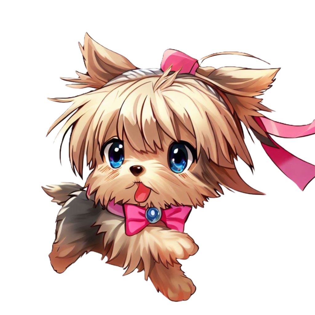 アニメ調ヨークシャーテリアのClipArt 12点