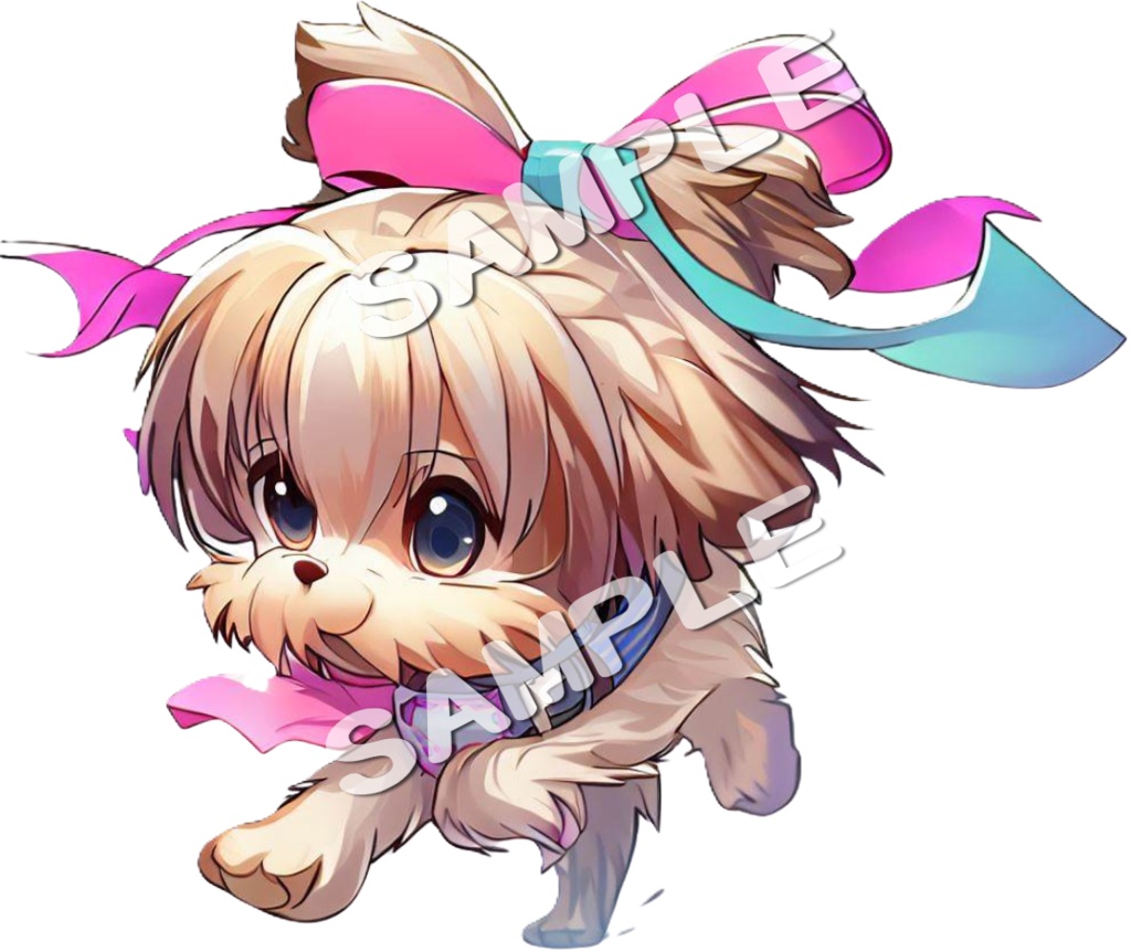 アニメ調ヨークシャーテリアのClipArt 12点