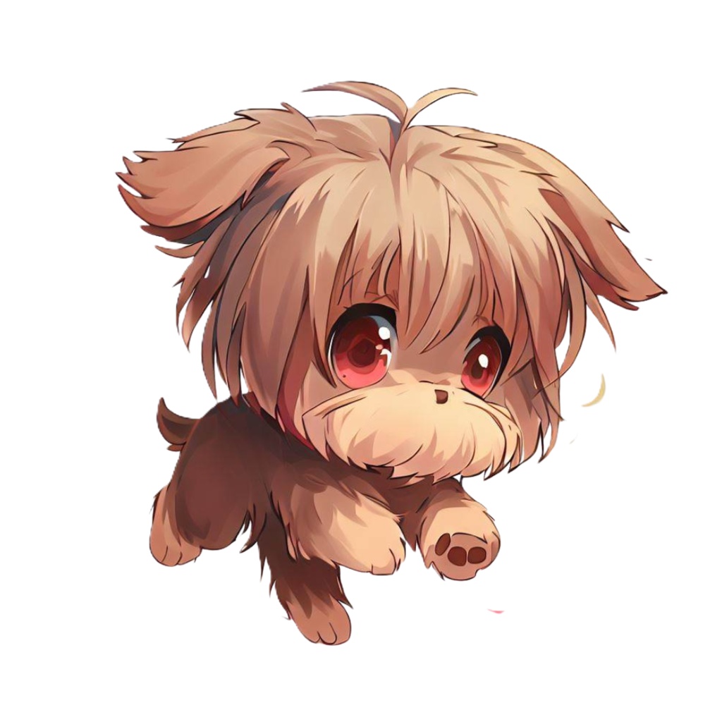 アニメ調ヨークシャーテリアのClipArt 12点