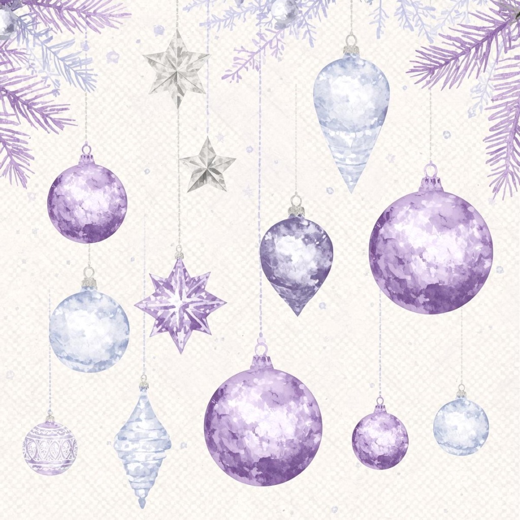 紫系のクリスマスClipArt10点