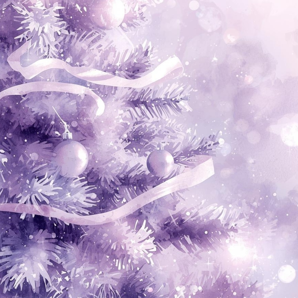 紫系のクリスマスClipArt10点