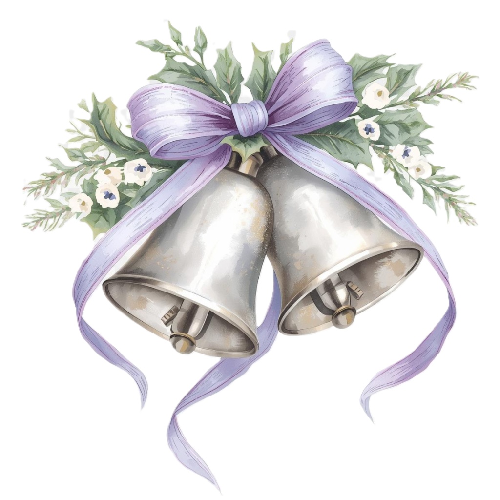 紫系のクリスマスClipArt10点