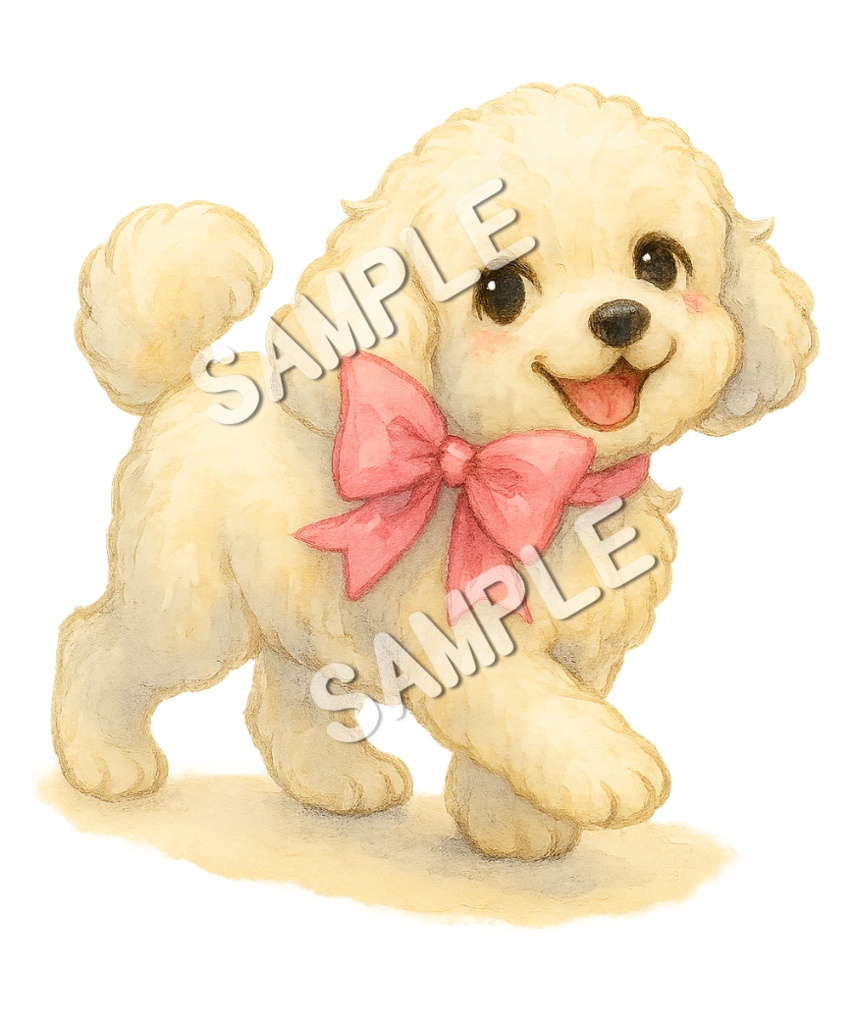 ふわもこトイプードルのClipArt 12点