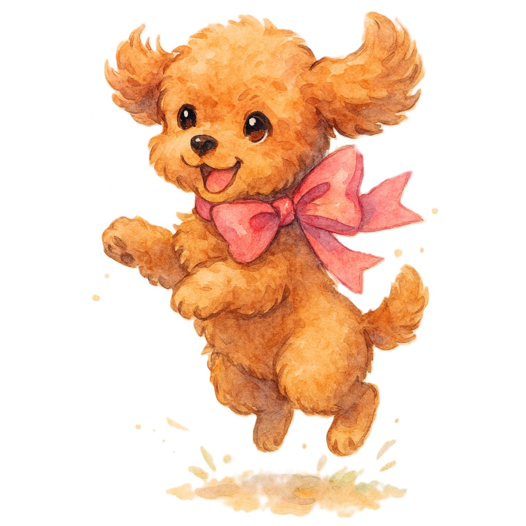 ふわもこトイプードルのClipArt 12点