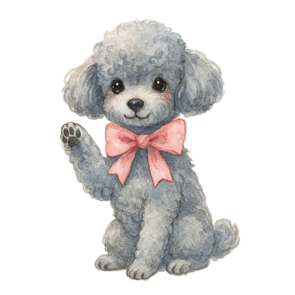 ふわもこトイプードルのClipArt 12点