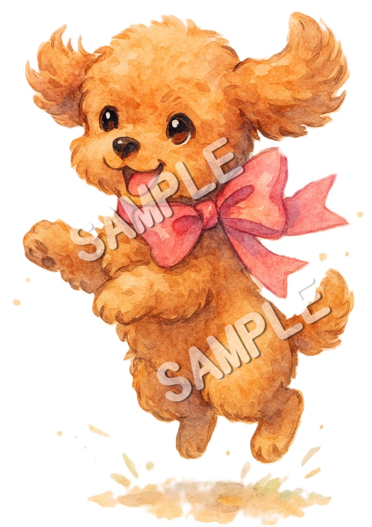 ふわもこトイプードルのClipArt 12点