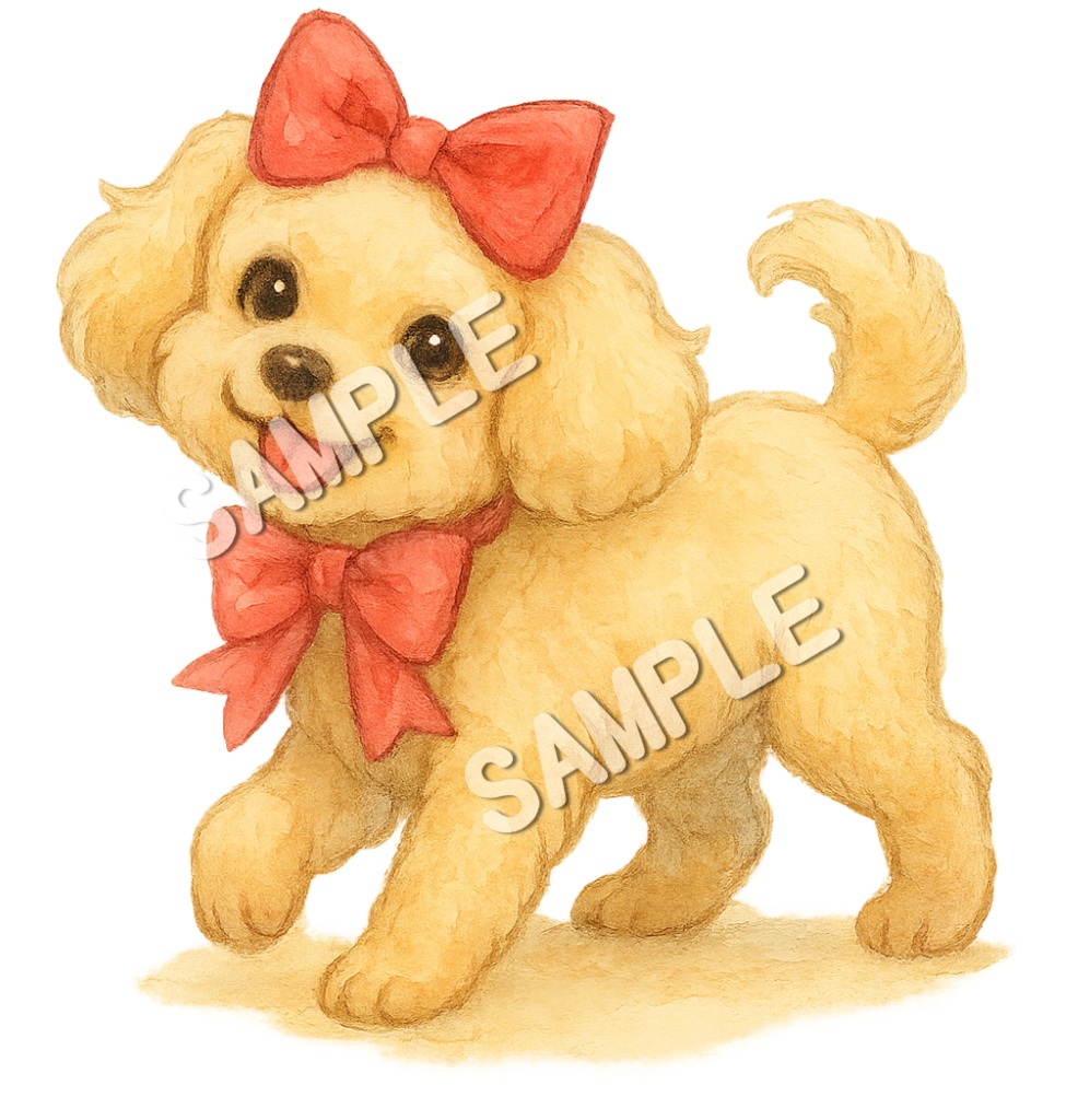 ふわもこトイプードルのClipArt 12点