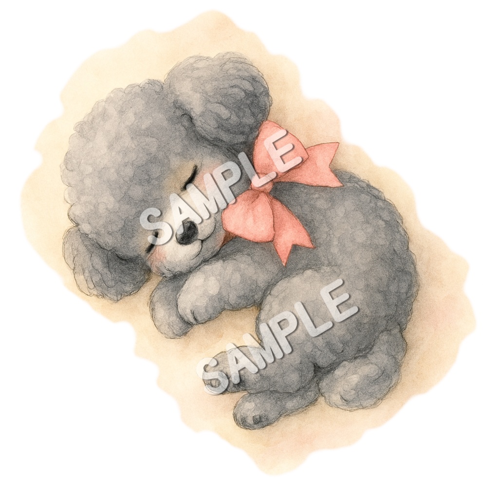 ふわもこトイプードルのClipArt 12点