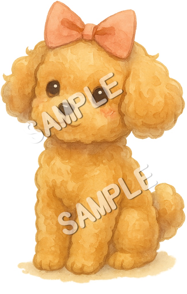 ふわもこトイプードルのClipArt 12点