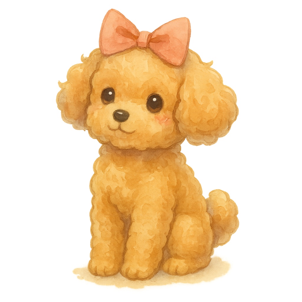 ふわもこトイプードルのClipArt 12点