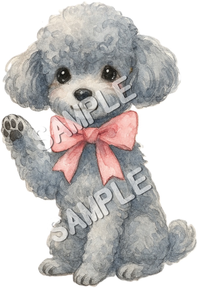 ふわもこトイプードルのClipArt 12点