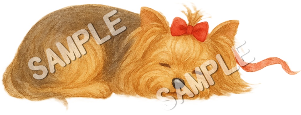 ロングコートヨークシャーテリアのClipArt13点