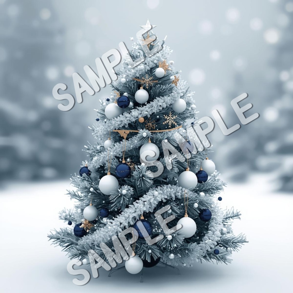 紺色ベースクリスマスのClipArt