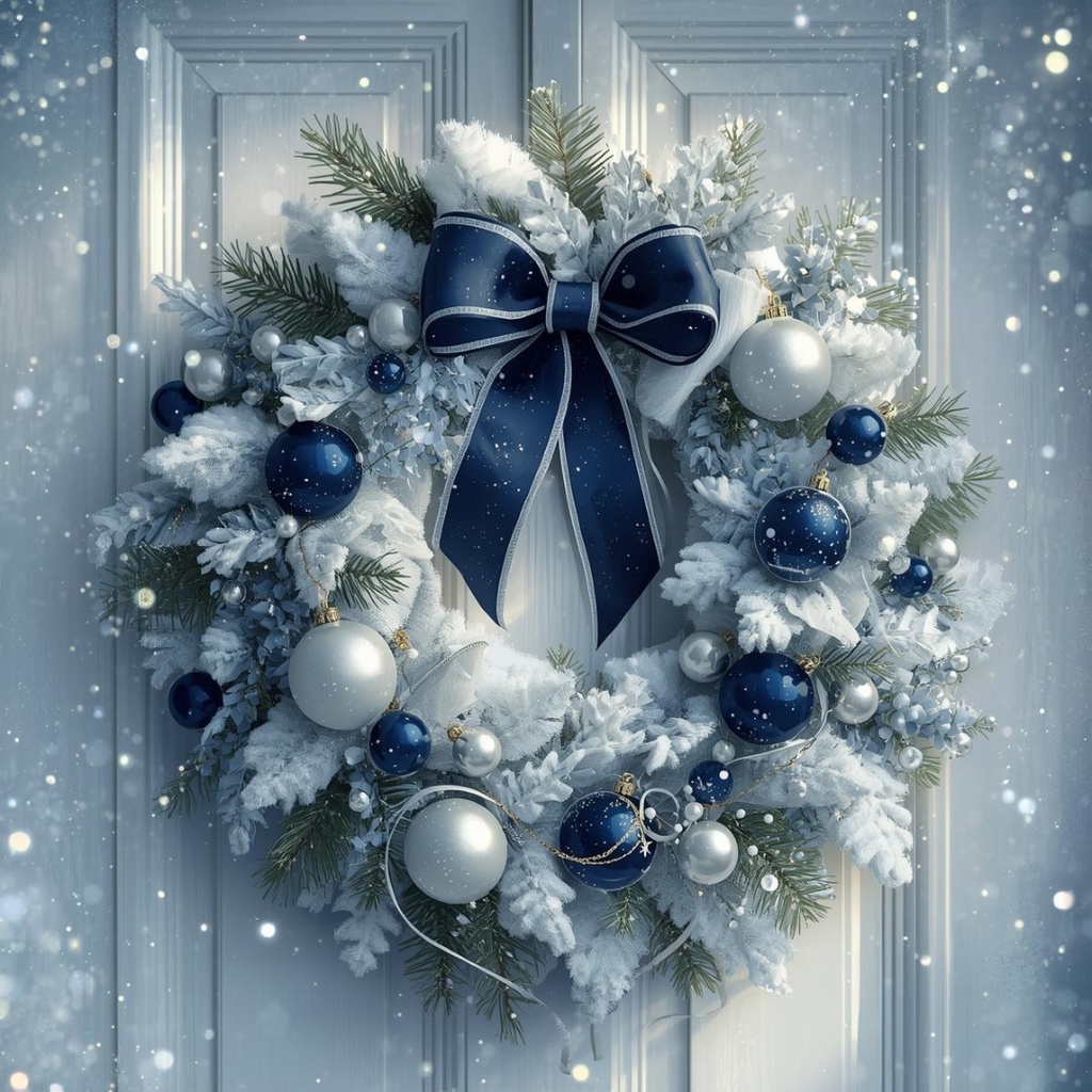 紺色ベースクリスマスのClipArt