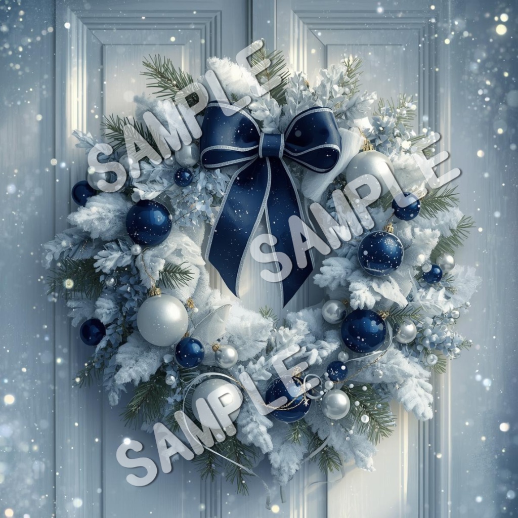 紺色ベースクリスマスのClipArt