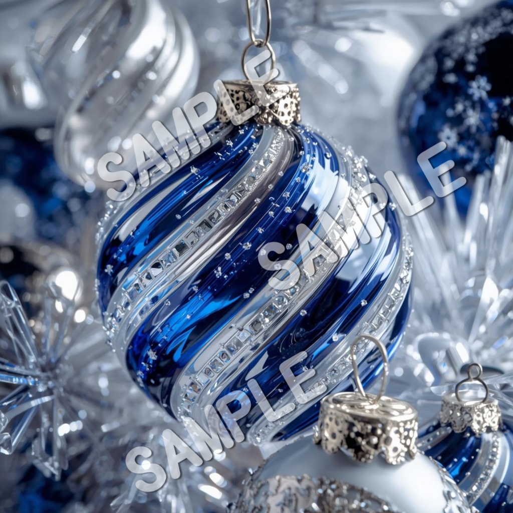 紺色ベースクリスマスのClipArt