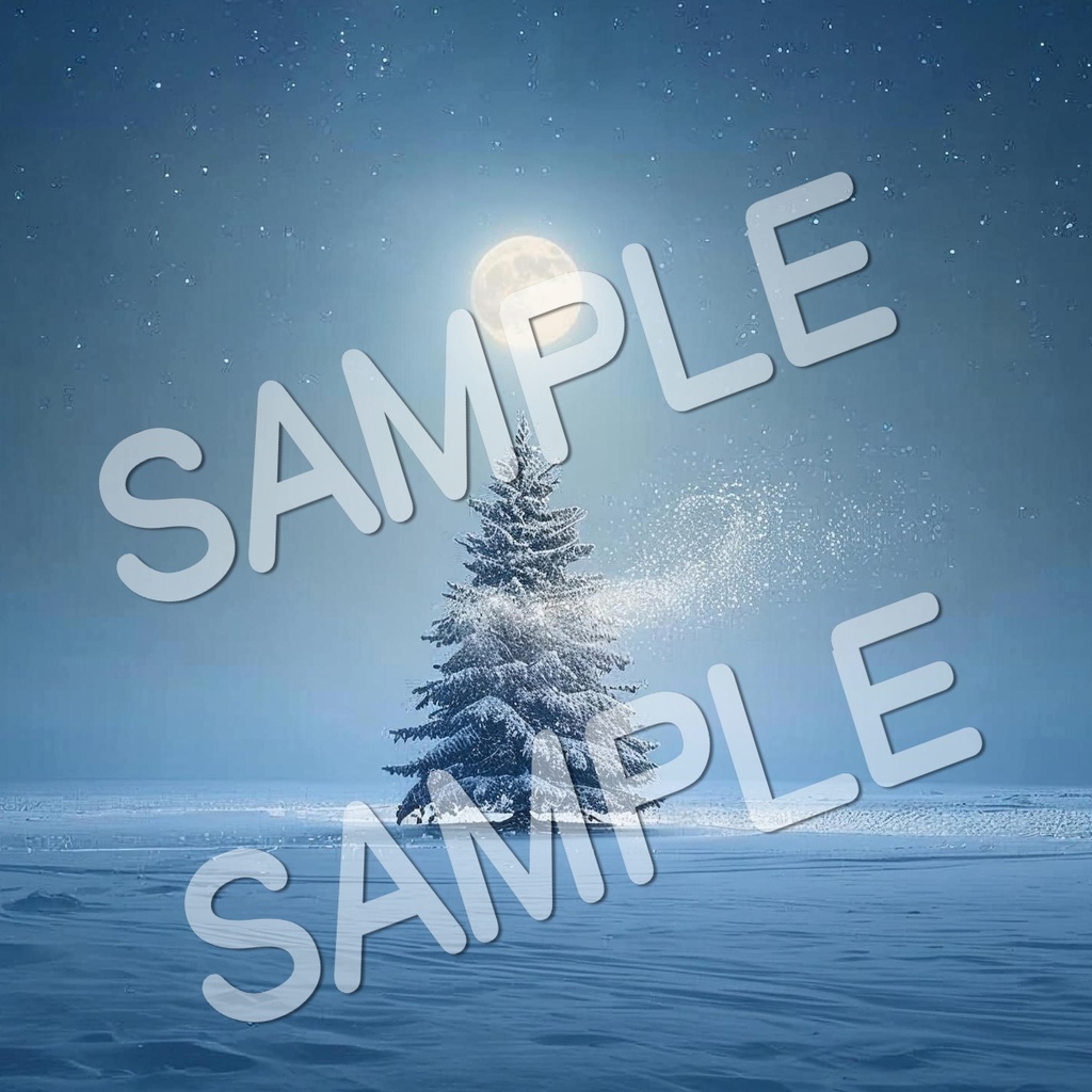 クリスマスツリーのある風景イラスト素材 10点セット