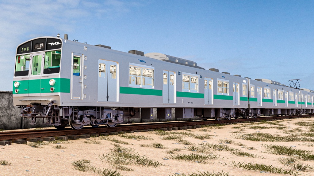 日本の電車 常磐線 JNR JR 203号車 / Rigged Japanese Train Joban Line JNR JR 203