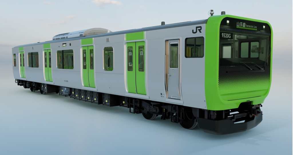 操作可能な列車 日本 山手線 E235系 3Dモデル / Rigged Train Japanese Yamanote E235 Series