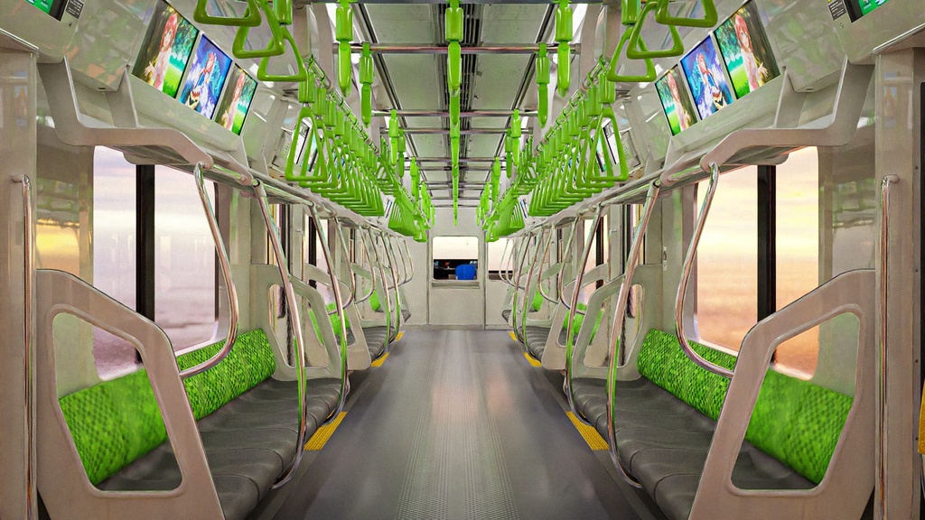 操作可能な列車 日本 山手線 E235系 3Dモデル / Rigged Train Japanese Yamanote E235 Series