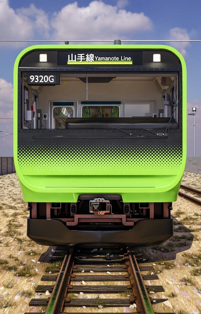 操作可能な列車 日本 山手線 E235系 3Dモデル / Rigged Train Japanese Yamanote E235 Series