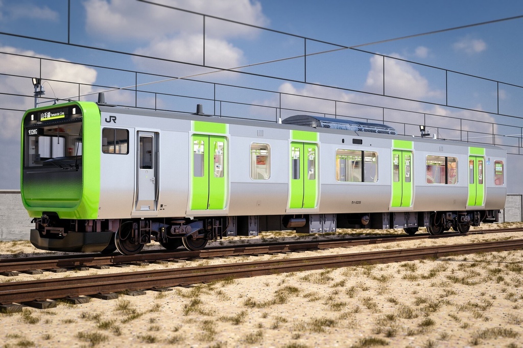 操作可能な列車 日本 山手線 E235系 3Dモデル / Rigged Train Japanese Yamanote E235 Series