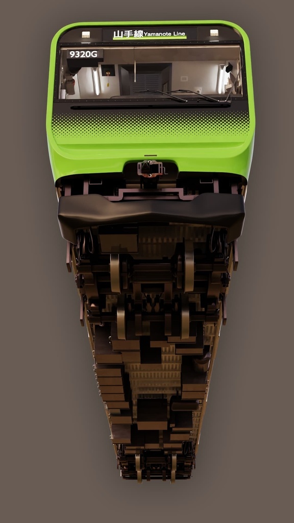 操作可能な列車 日本 山手線 E235系 3Dモデル / Rigged Train Japanese Yamanote E235 Series