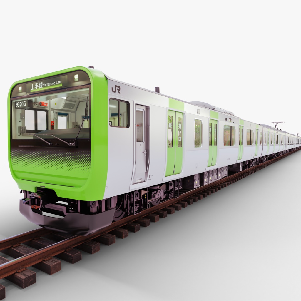 操作可能な列車 日本 山手線 E235系 3Dモデル / Rigged Train Japanese Yamanote E235 Series