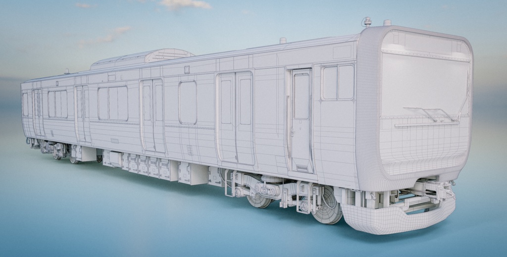 操作可能な列車 日本 山手線 E235系 3Dモデル / Rigged Train Japanese Yamanote E235 Series