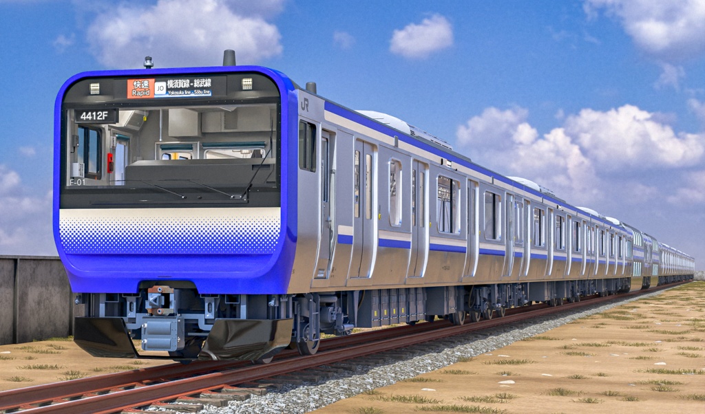 Japanese Train 3D Model E235-1000 Series - Yokosuka / Sōbu Line | Rigged | Includes Green Car | 本の電車 3Dモデル E235-1000系 - 横須賀・総武線 | リグ付け済み | グリーン車含む