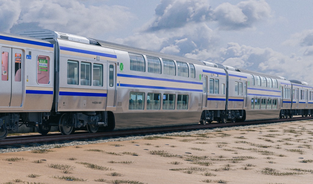 Japanese Train 3D Model E235-1000 Series - Yokosuka / Sōbu Line | Rigged | Includes Green Car | 本の電車 3Dモデル E235-1000系 - 横須賀・総武線 | リグ付け済み | グリーン車含む