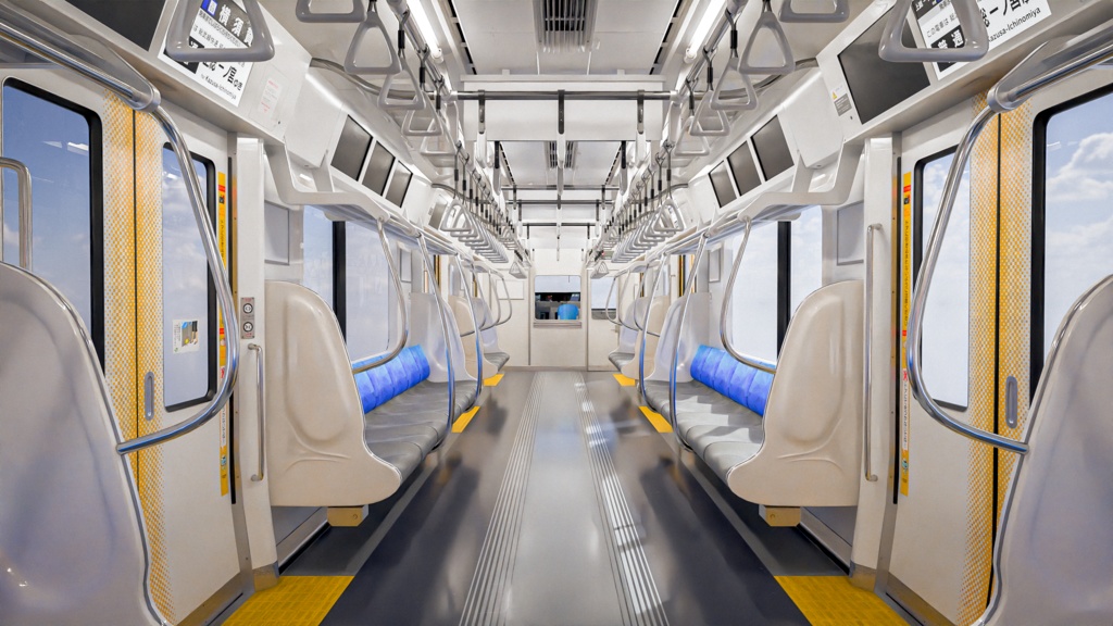 Japanese Train 3D Model E235-1000 Series - Yokosuka / Sōbu Line | Rigged | Includes Green Car | 本の電車 3Dモデル E235-1000系 - 横須賀・総武線 | リグ付け済み | グリーン車含む