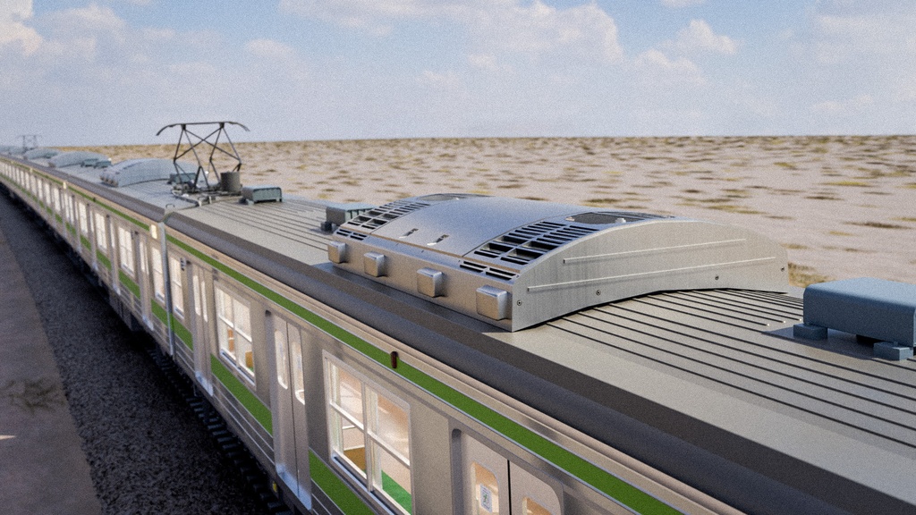 Japanese Train 3D Model JNR/JR 205 Series - Yamanote Line | Rigged | 日本の電車 3Dモデル 国鉄・JR 205系 - 山手線 | リグ付け済み