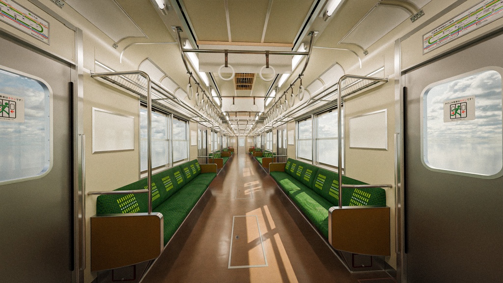 Japanese Train 3D Model JNR/JR 205 Series - Yamanote Line | Rigged | 日本の電車 3Dモデル 国鉄・JR 205系 - 山手線 | リグ付け済み