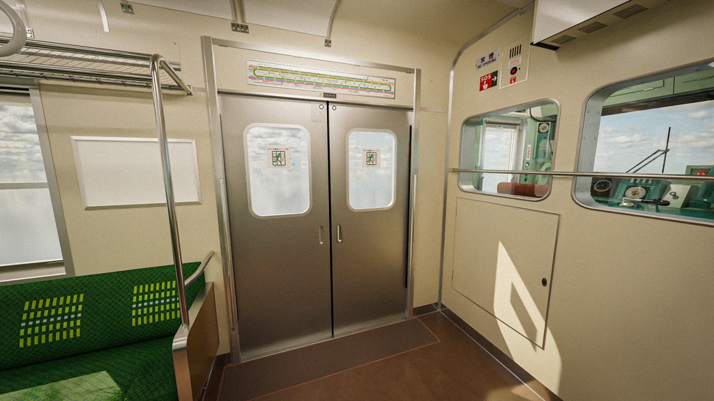 Japanese Train 3D Model JNR/JR 205 Series - Yamanote Line | Rigged | 日本の電車 3Dモデル 国鉄・JR 205系 - 山手線 | リグ付け済み