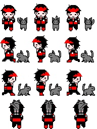 ピクスクアバター　隠岐＆ネコ