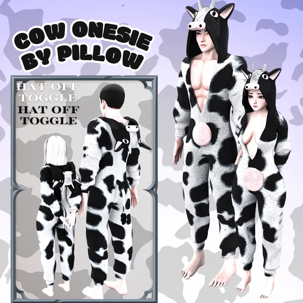Cow Onesie [ 牛柄パジャマ ]